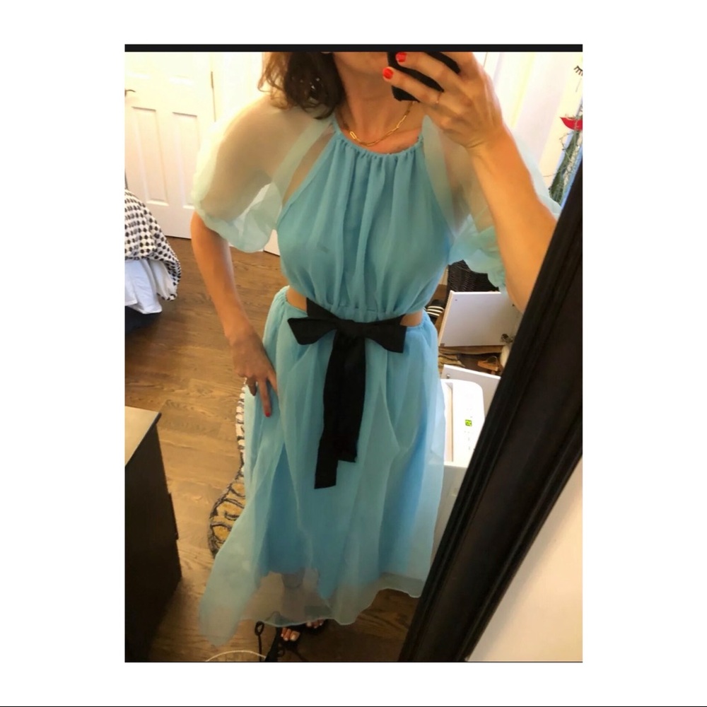 Cynthia Rowley Clara Blue Organza Dress